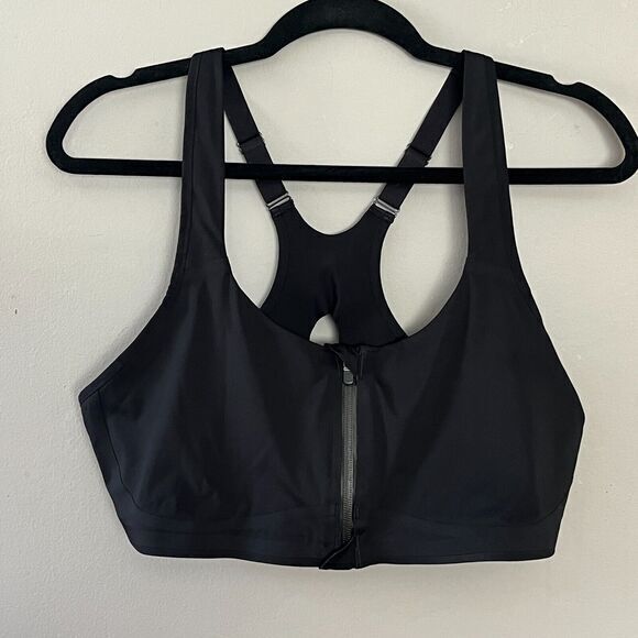 Athleta Empower II Daily Sports Bra‎ Womens XL Black Gym Train Medium Intensity - Picture 1 of 12